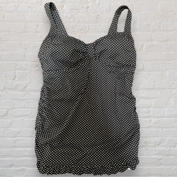 Lands’ End | Polka Dot Swim Top - Picture 7 of 8